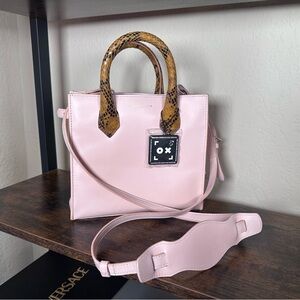 Authentic Balenciaga Pink Satchel Crossbody Python Top Handle